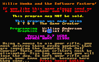Gopher Hunt atari screenshot